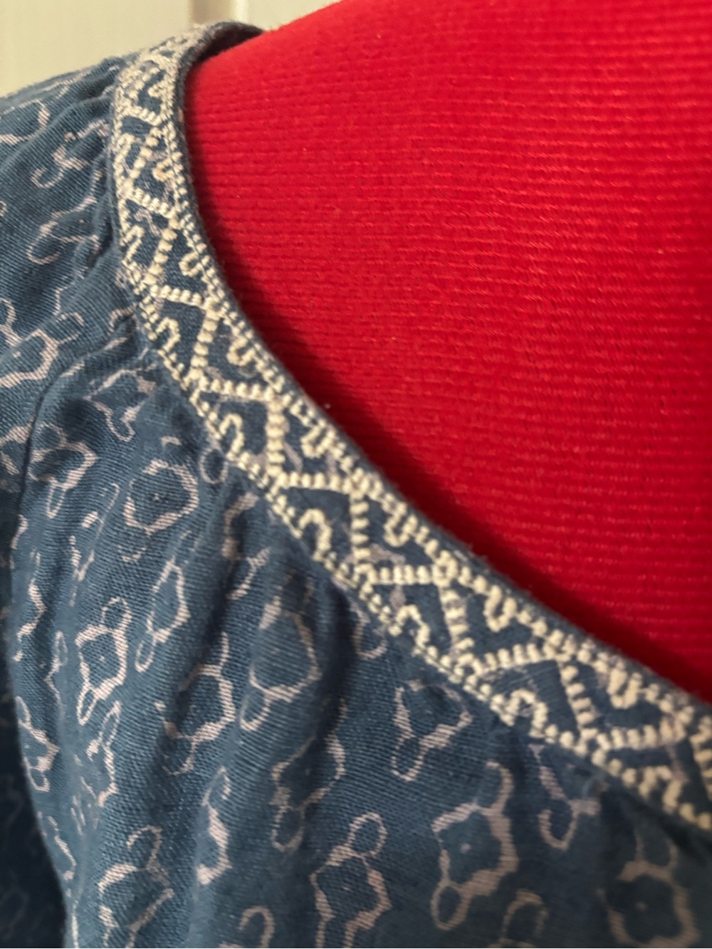 Faherty Blue Patterned Button-Front Dress - Picture 4 of 5
